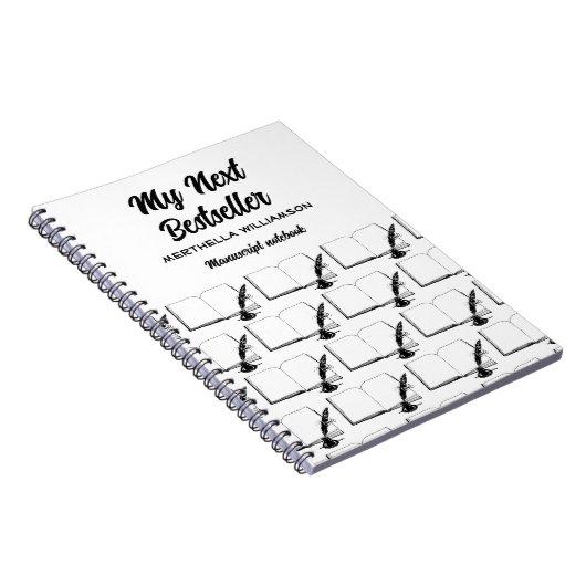 MY NEXT BESTSELLER Writer Manuskript-Notebook Notizblock (Rechte Seite)