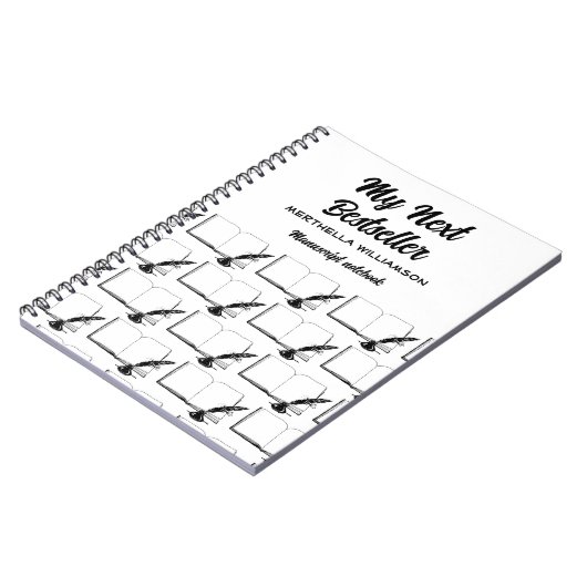 MY NEXT BESTSELLER Writer Manuskript-Notebook Notizblock (Linke Seite)