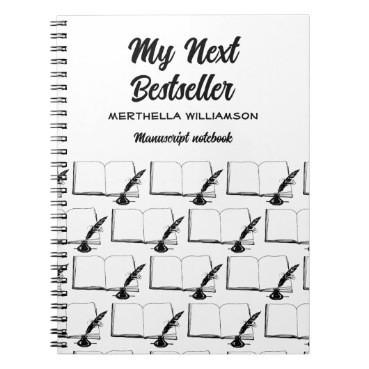 MY NEXT BESTSELLER Writer Manuskript-Notebook Notizblock (Vorderseite)
