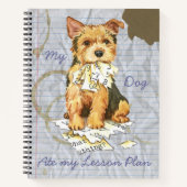 My Norwich Terrier Ate my Lessingplan Notizbuch (Vorderseite)