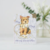 My Norwich Terrier Ate my Lessingplan Postkarte (Stehend Vorderseite)