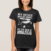 My Office May Be Small  Flatbed Semi Trailer Truck T-Shirt (Vorderseite)