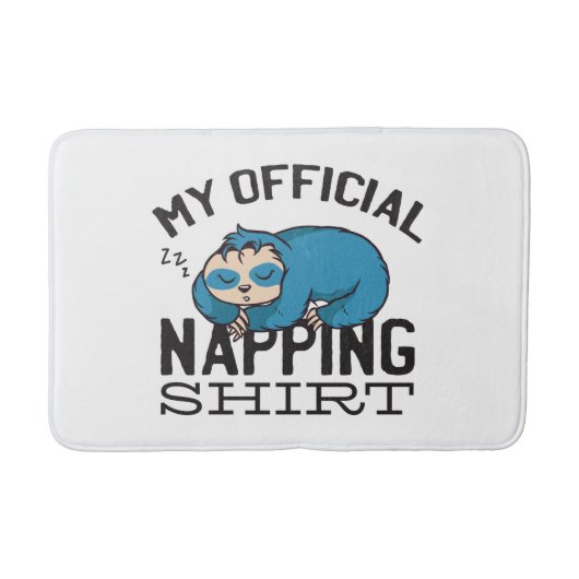 My official napping shirt - Lazy sleeping Sloth Badematte (Vorderseite)