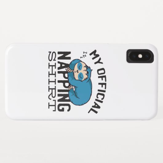 My official napping shirt - Lazy sleeping Sloth Case-Mate iPhone Hülle (Rückseite (Horizontal))
