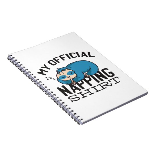 My official napping shirt - Lazy sleeping Sloth Notizblock (Rechte Seite)