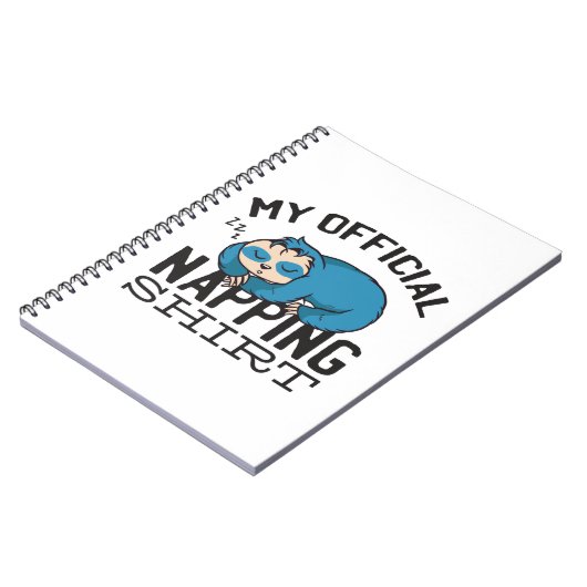 My official napping shirt - Lazy sleeping Sloth Notizblock (Linke Seite)