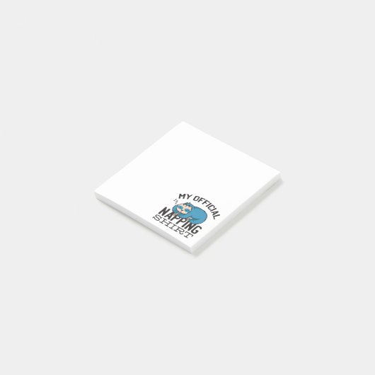 My official napping shirt - Lazy sleeping Sloth Post-it Klebezettel (angewinkelt)