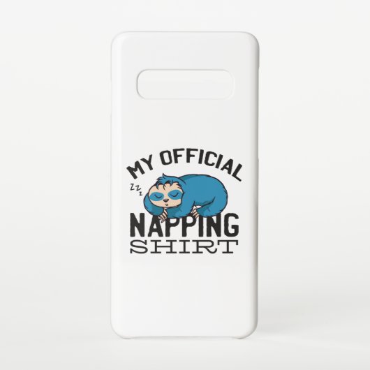 My official napping shirt - Lazy sleeping Sloth Samsung Galaxy Hülle (Rückseite)