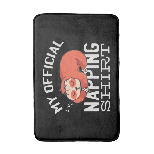 My official napping shirt Sloth Badematte (Vorderseite Vertikal)