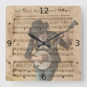 MY OLD KENTUCKY HOME QUADRATISCHE WANDUHR (Vorderseite)