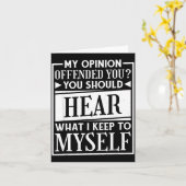 My Onion Offended You Funny Sarcastic Humor Karte (Gelbe Blume)