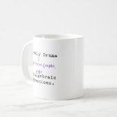 My Only Drama Graphs Angles Algebra Fun Kaffeetasse (Vorderseite Links)