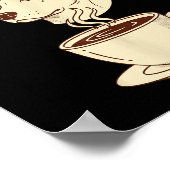 My Only Resolution Is More Caffeine Funny Dog Coff Poster (Ecke)