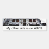 "My other ride is an A320." Autoaufkleber (Vorne)