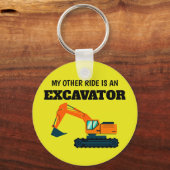 My other ride is an excavator schlüsselanhänger (Vorderseite)