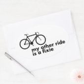 My other ride is starrte! ovaler aufkleber (Umschlag)