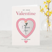 My Own Valentine Self-Love Design Karte (Gelbe Blume)