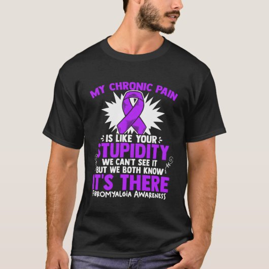 My Pain Fibro Survivor Purple Fibromyalgia Awarene T-Shirt (Vorderseite)