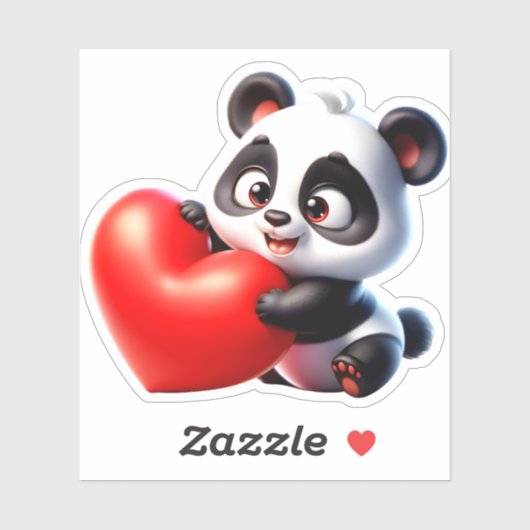 My panda valentine aufkleber (Blatt)