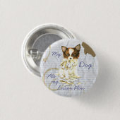 My Papillon Ate my Lessingplan Button (Vorne & Hinten)