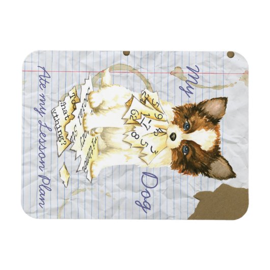 My Papillon Ate my Lessingplan Magnet (Horizontal)