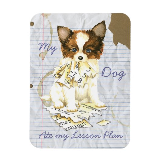 My Papillon Ate my Lessingplan Magnet (Vertikal)