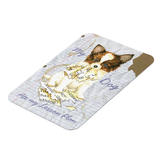 My Papillon Ate my Lessingplan Magnet (Linke Seite)