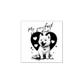 My Pawffect Valentine - Adorable White Jindo Puppy Gummistempel (Prägung)