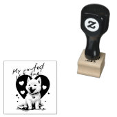 My Pawffect Valentine - Adorable White Jindo Puppy Gummistempel (Stempel)