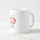 My Pawffect Valentine - Adorable White Jindo Puppy Jumbo-Tasse (Vorderseite Rechts)