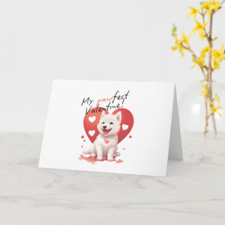 My Pawffect Valentine - Adorable White Jindo Puppy Karte