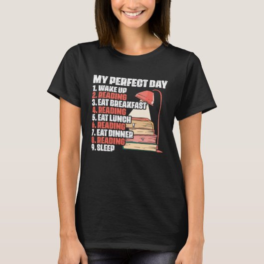 My Perfect Day Gag Book Reading Library Book  Book T-Shirt (Vorderseite)