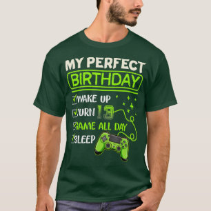 My Perfect Day Video Games Gaming Gifts 13th Birth T-Shirt