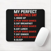 My Perfect Valentine’s Day Funny Gamer Valentine V Mousepad (Mit Mouse)