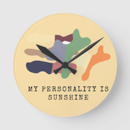 My Personality is Sunshine Runde Wanduhr