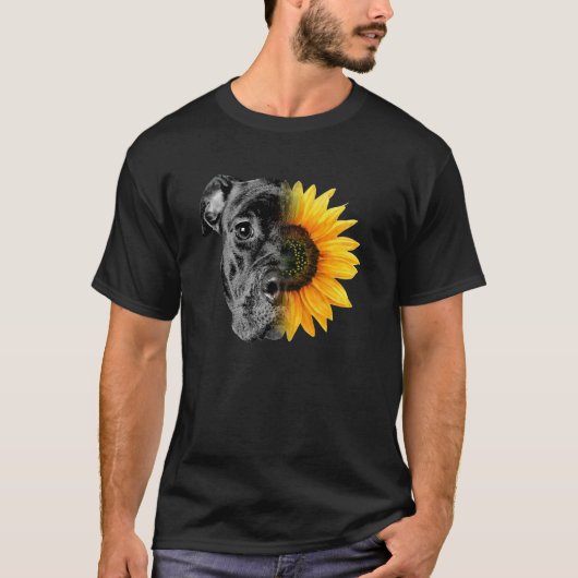 My Pitbull Is A Sunflower She s A Sunshine Hippie T-Shirt (Vorderseite)