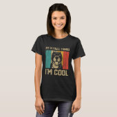 My Pitbull Thinks I m Cool Dog Owner T-Shirt (Vorne ganz)
