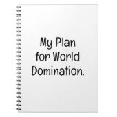 My Plan for World Domination Notizblock (Vorderseite)
