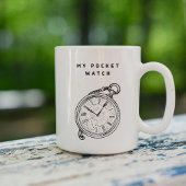 My Pocket Watch" Minimalist Time-Themed Mug Kaffeetasse