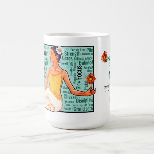 My Pointe of View – Word Cloud Ballet Girl Art Kaffeetasse (Mittel)