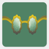 My Polarized Glasses are Ready Quadratischer Aufkleber (Vorderseite)