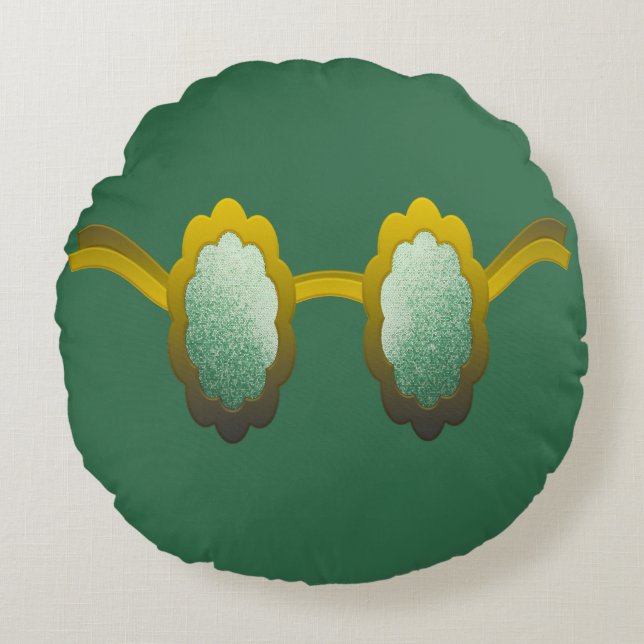 My Polarized Glasses are Ready Rundes Kissen (Vorderseite)