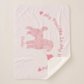 My Poodle Is My Valentine Poodle Custom Name Sherpadecke (Vorderseite)