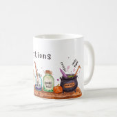 “My Potions” con frases venezolanas  Kaffeetasse (VorderseiteRechts)