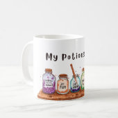 “My Potions” con frases venezolanas  Kaffeetasse (Vorderseite Links)