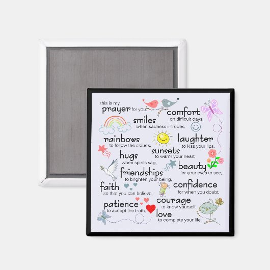 My Prayer For You Black Magnet (Vorderseite/Rückseite)