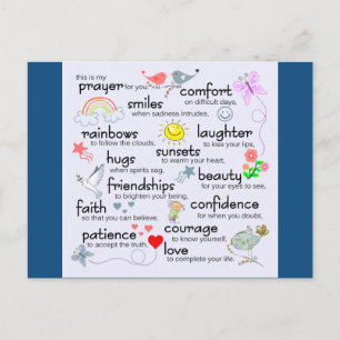 My Prayer For You Classic Blue   Postkarte