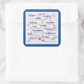 My Prayer For You Classic Blue | Quadratischer Aufkleber (Tasche)