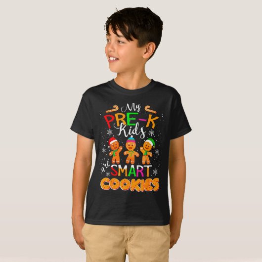 My Pre-k Kids Are Smart Cookies Christmas Teacher  T-Shirt (Vorne ganz)
