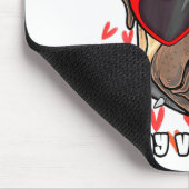 My Pug In My Valentine Cute Valentineu2019s Day Pe Mousepad (Ecke)